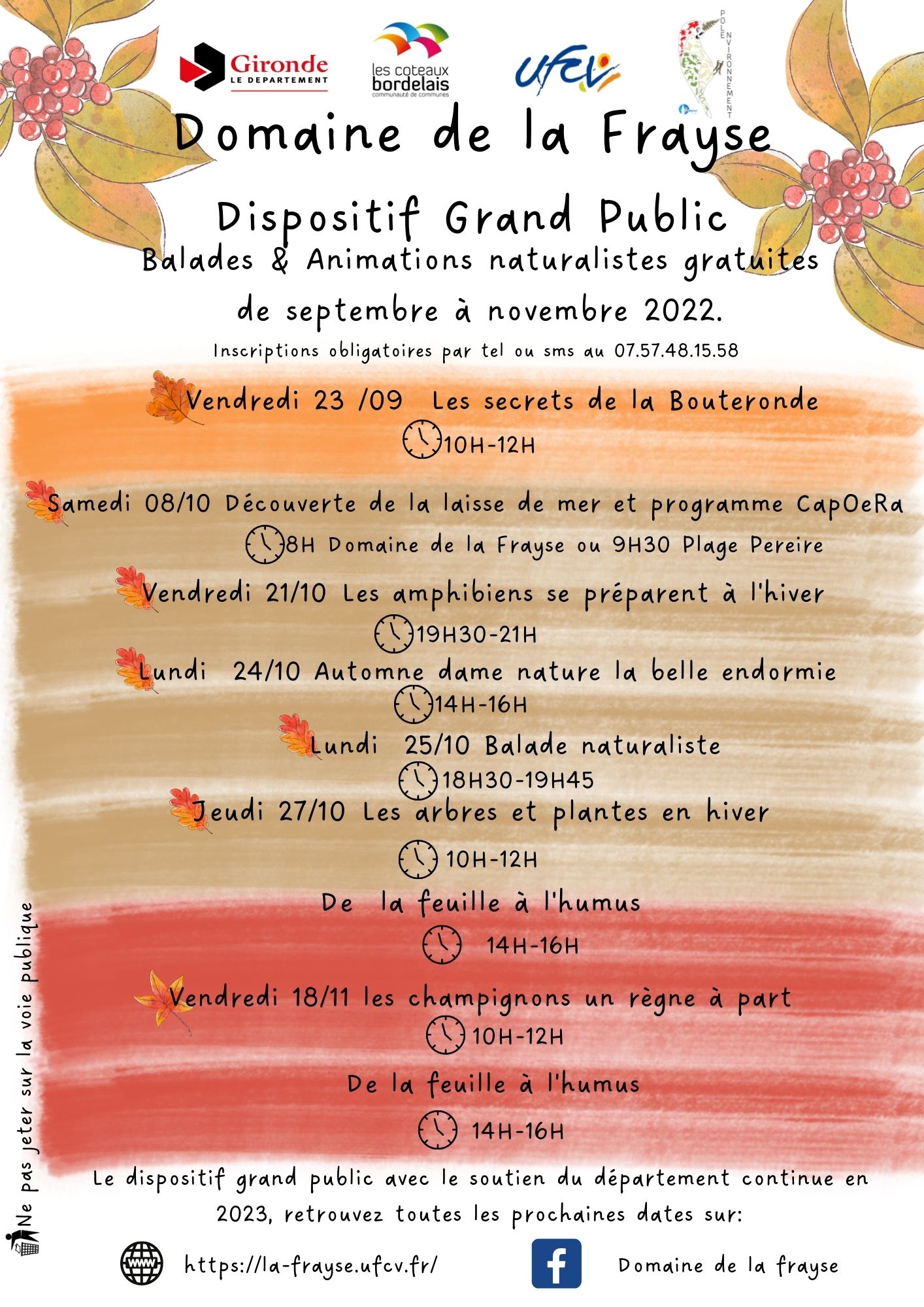 Domaine de la Frayse Dispositif Grand Public 1