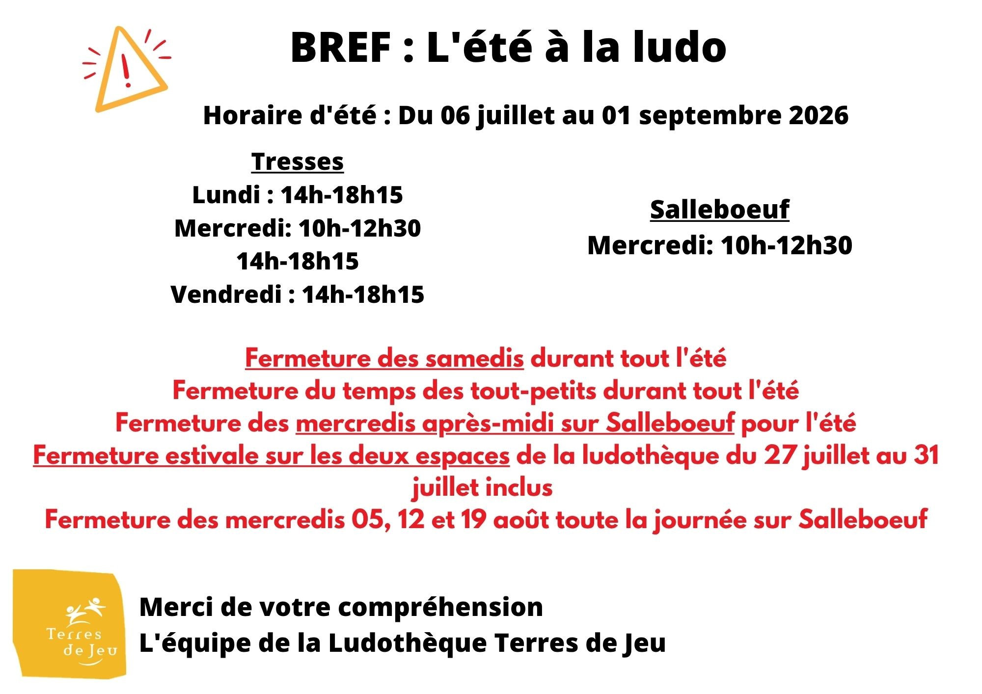 LUDO VACANCES ETE 2026