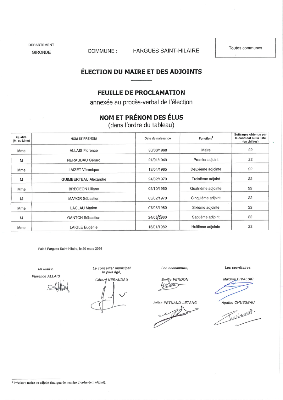 LISTE MAIRE ADJOINTS CORRIGÉE