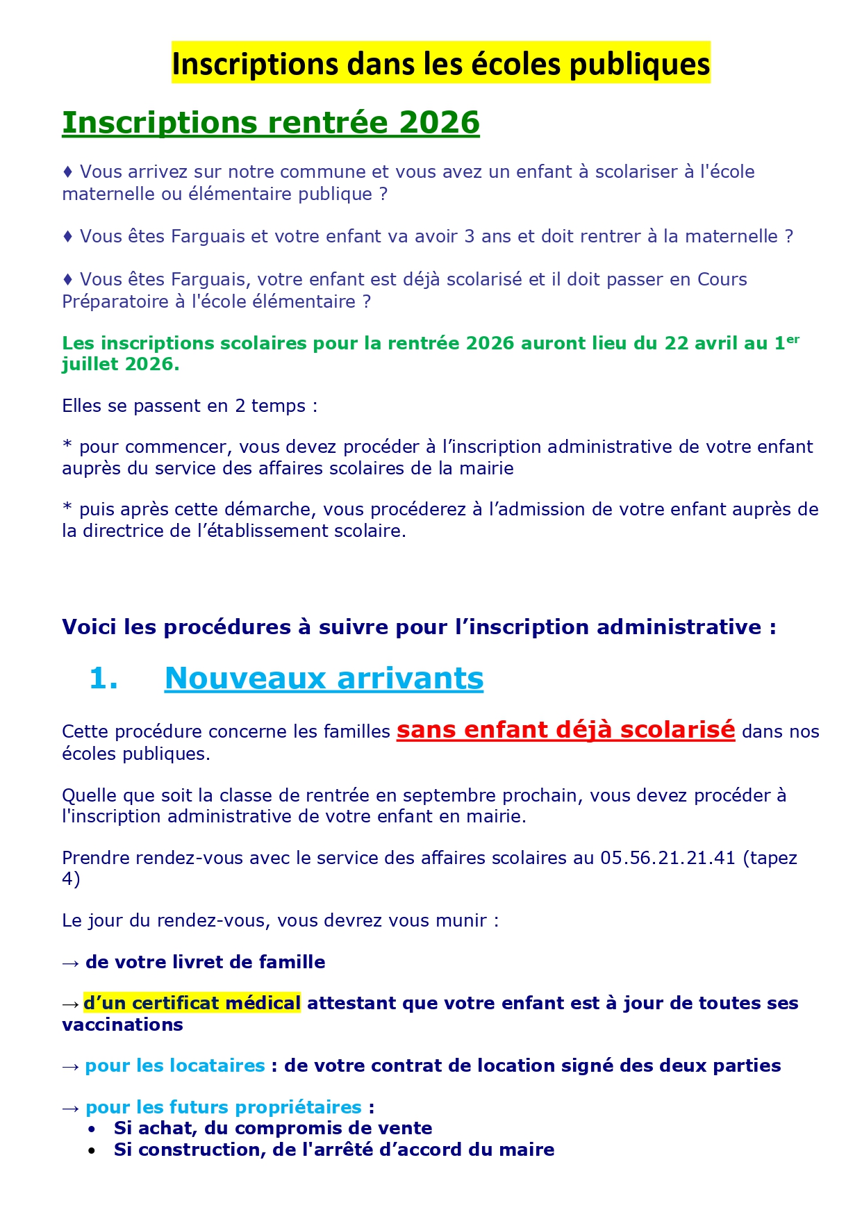 PROCÉDURE INSC. SCOL. 2026 page 0001