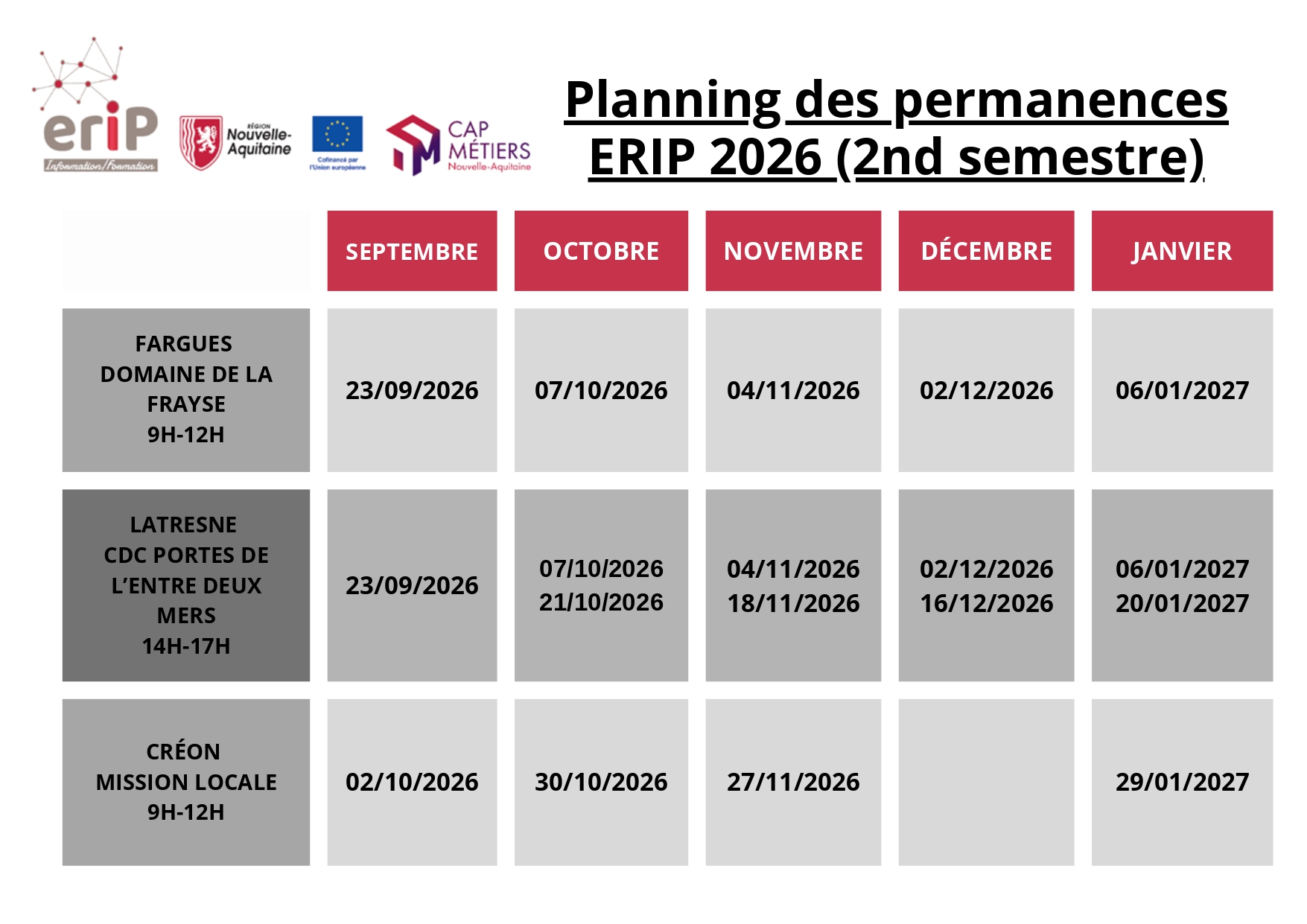 Permanences ERIP 2nd semestre 26 page 0001