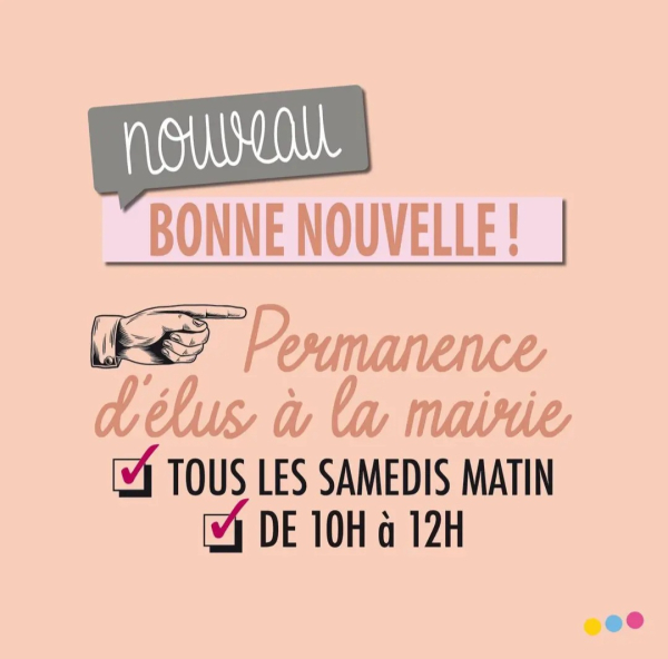 Permanence des &eacute;lus en mairie