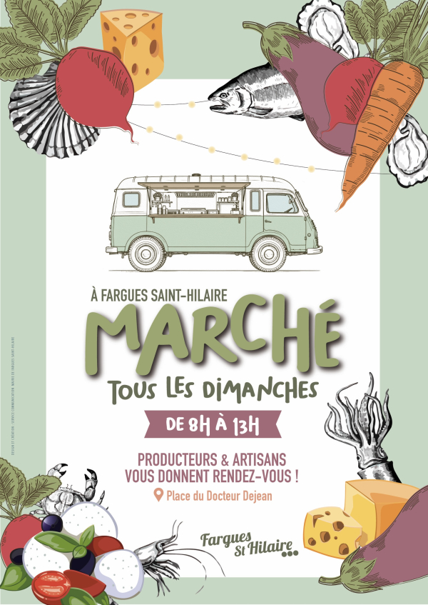 Le march&eacute; dominical de notre commune