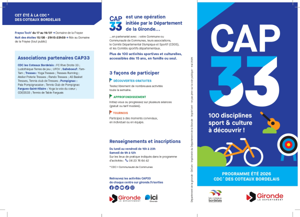 CAP33 &eacute;t&eacute; 2026