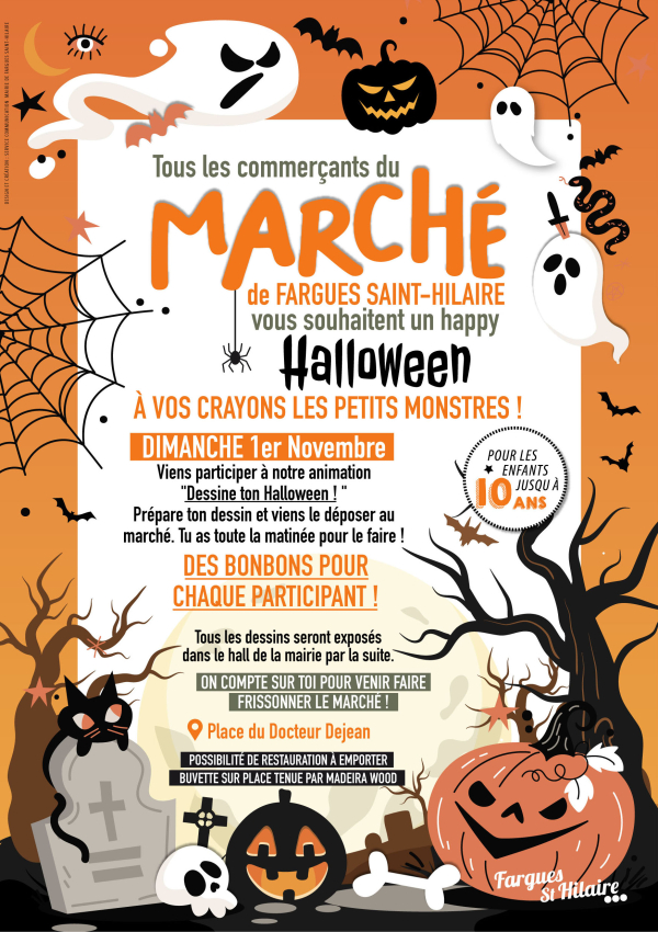 Le march&eacute; f&ecirc;te Halloween !